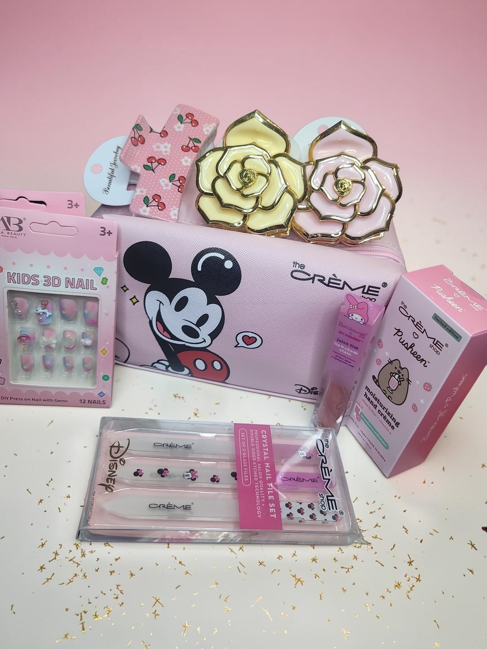 Mickey Creme Shop Cosmetic Pouch with Accessories All New In Box